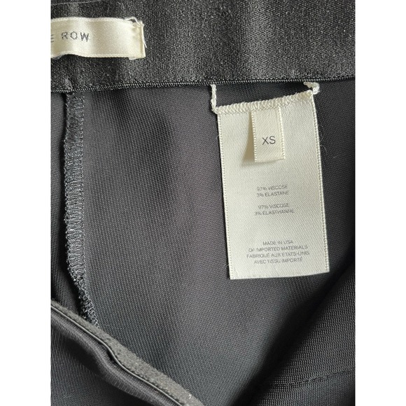The Row Slim Cigarette Pants Viscose Size XS Black High Rise Ankle Zip - Picture 6 of 6
